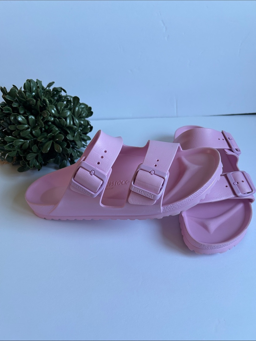 Birkenstock Two-Strap EVA Sandals in Light Pink